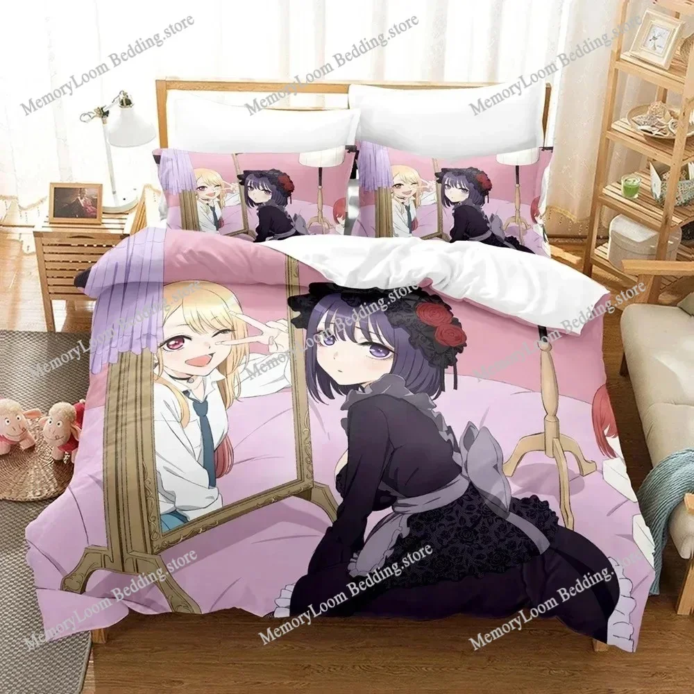 3D Printed My Dress Up Darling Bedding Set Anime Kitagawa Marin Duvet Cover Double Twin Full Queen King Adult Kids Quilt Cover