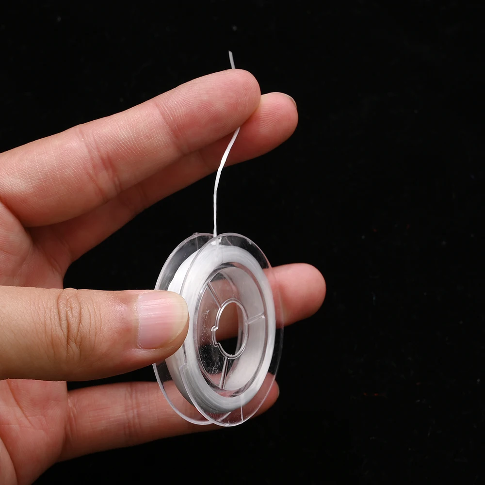 10 Rollen 10M 0,8mm Buntes Flaches Elastisches Faden Klares Kristall-Perlendraht Elastisches Schnur-Garn für DIY Schmuckherstellung Armband – Detail 2