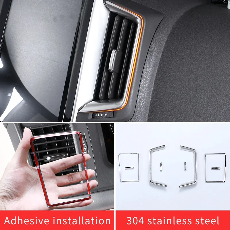 For Toyota Land Cruiser 200 LC200 2008-2021 Air Vent Outlet Frame Cover Interior Protection Decoration Upgrade Accessories