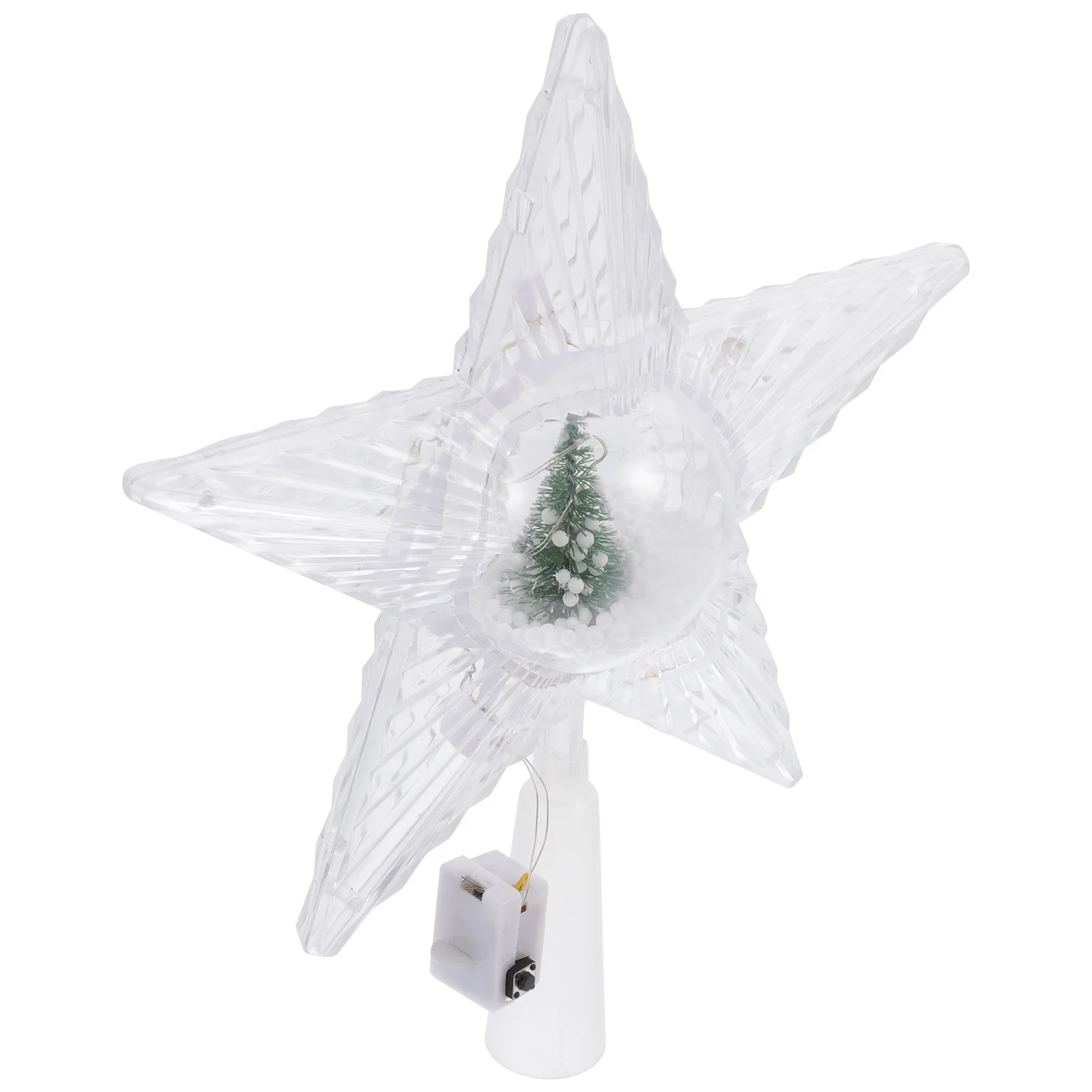 

1Pcs Brilliant Christmas Tree Top Star Made of High-Quality Crystal Long-Lasting Shine Dusting Technology Festive Party Home