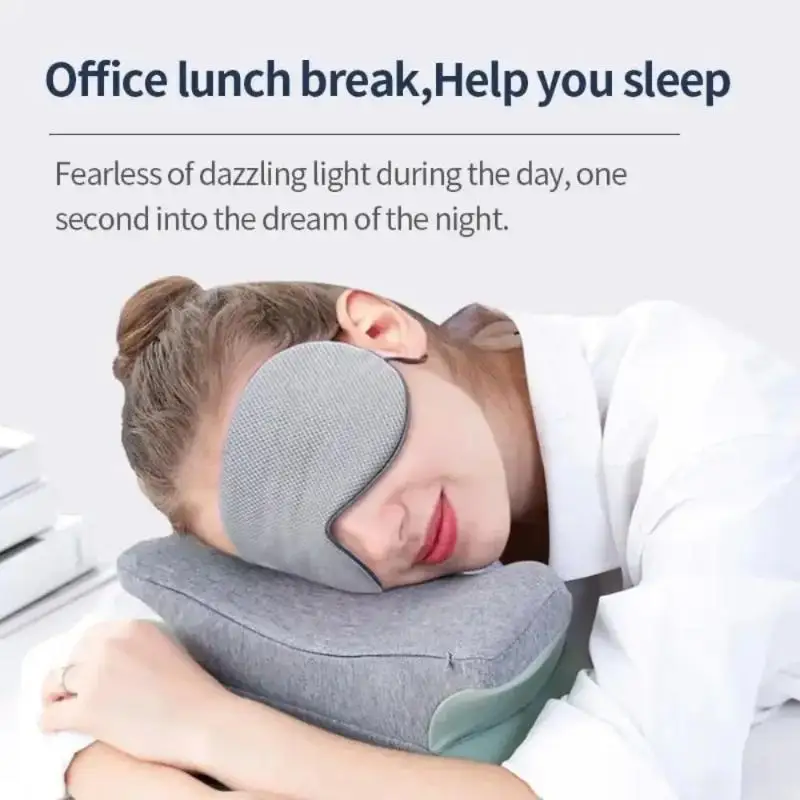 2026 NEW 1PC Breathable Ice Silk Eye Mask Adjustable Warm Cool Dual Use Light Blocking Sleep Mask Comfort For Travel Nap Bedroom view 2