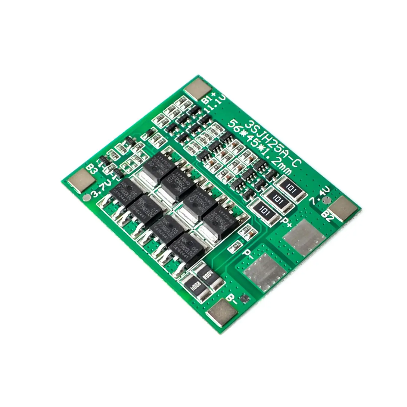 BMS PCM Battery Protection Board com Equilíbrio, Li-ion Bateria Cell Pack Module, Original, 3S, 25A, 18650, BMS PCM