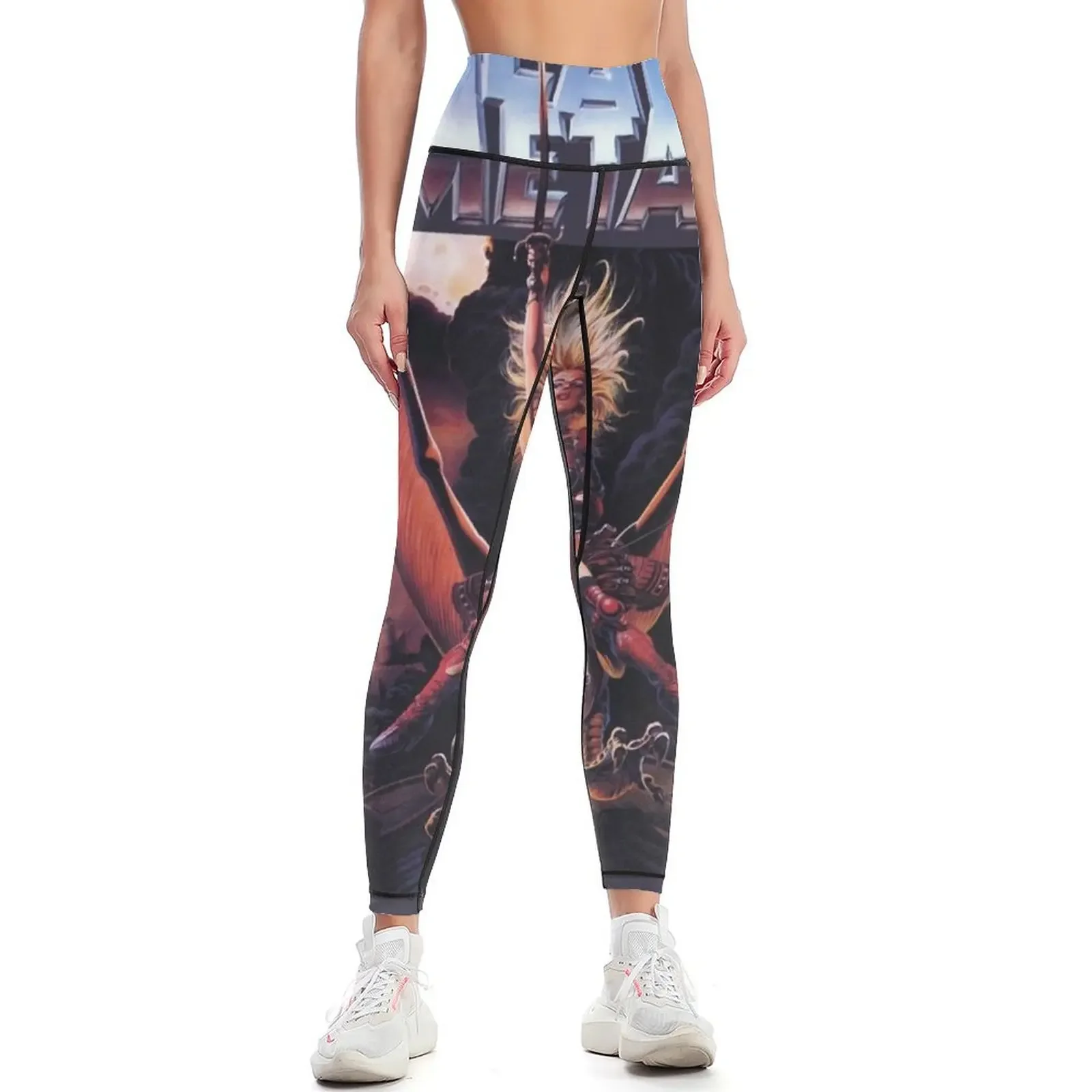 

Strong The Famous Big Four Heavy Metal Movie Baseball  Sleeve Retro Leggings sports woman gym for girls Womens Leggings