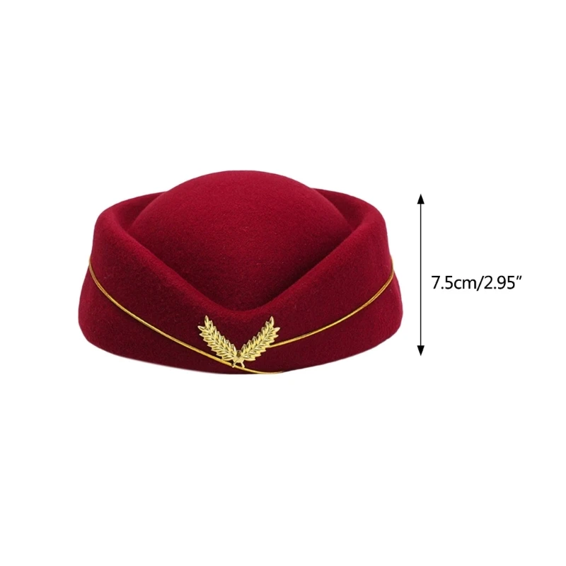 Stewardess Hat Air Hostesses Hat Hat Women Party Hats Costume Cosplay Formal Uniform Caps Accessory