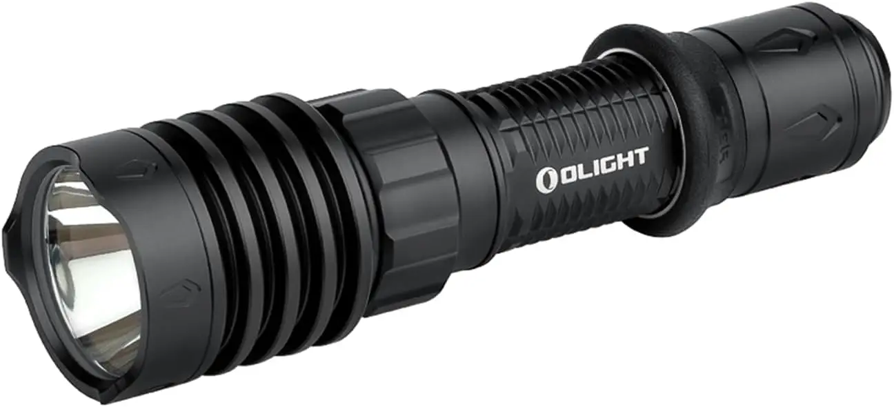 OLIGHT Warrior X 4 senter taktis isi ulang, senter taktis 2,600 lumen tinggi dengan pelempar jarak jauh 630 meter, sakelar ekor kuat L