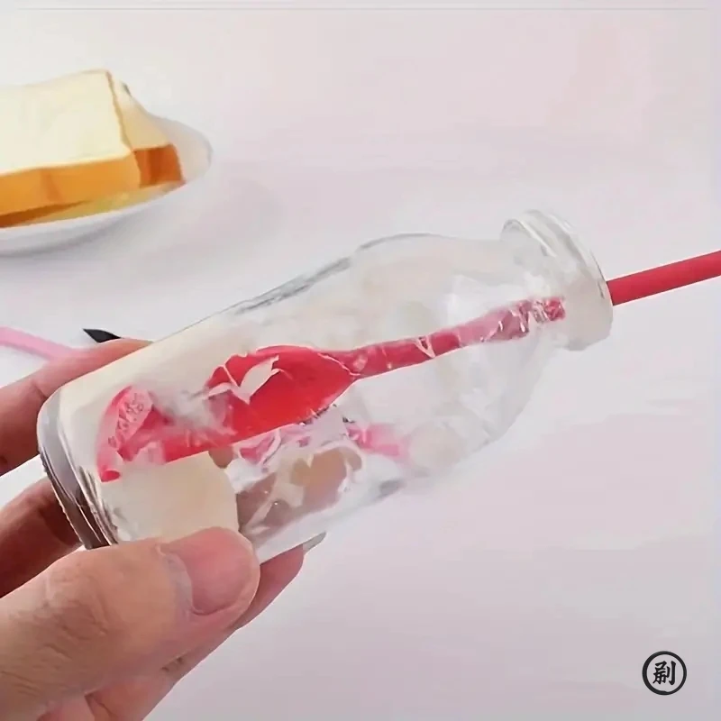 مجموعة واحدة من ملعقة الخبز الصغيرة المصنوعة من السيليكون ذات الأطراف المزدوجة مكونة من 3 قطع أدوات المطبخ لبرطمانات التجميل والخبز وملعقة المربى والمكشطة