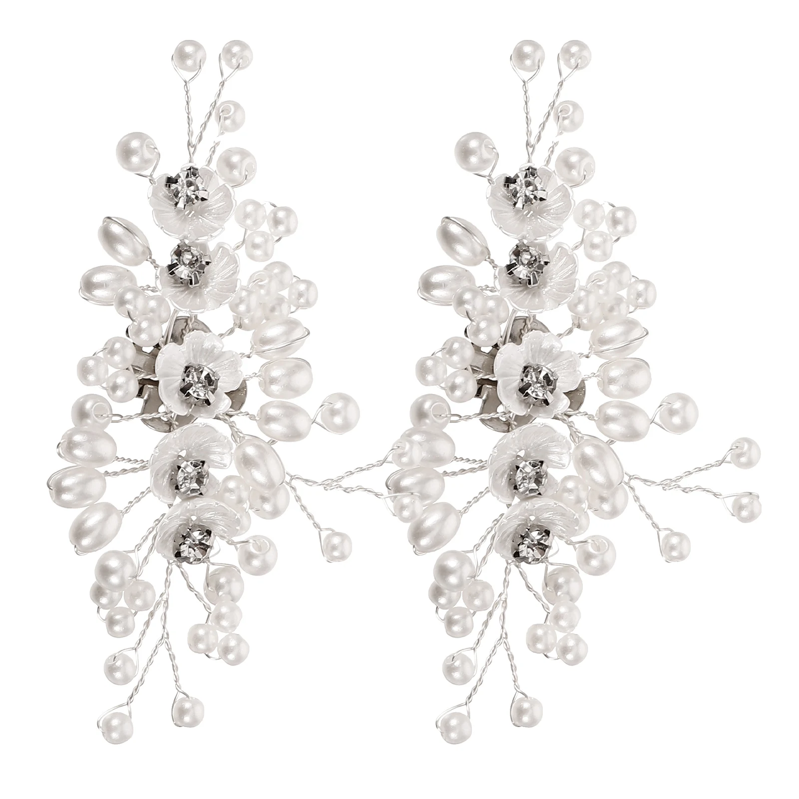 

Pearl Flower Jewelry Decorative Alloy Decorative Shoe Clips Wedding Charms Embellishments Reusable Shoe Clip Jewelry