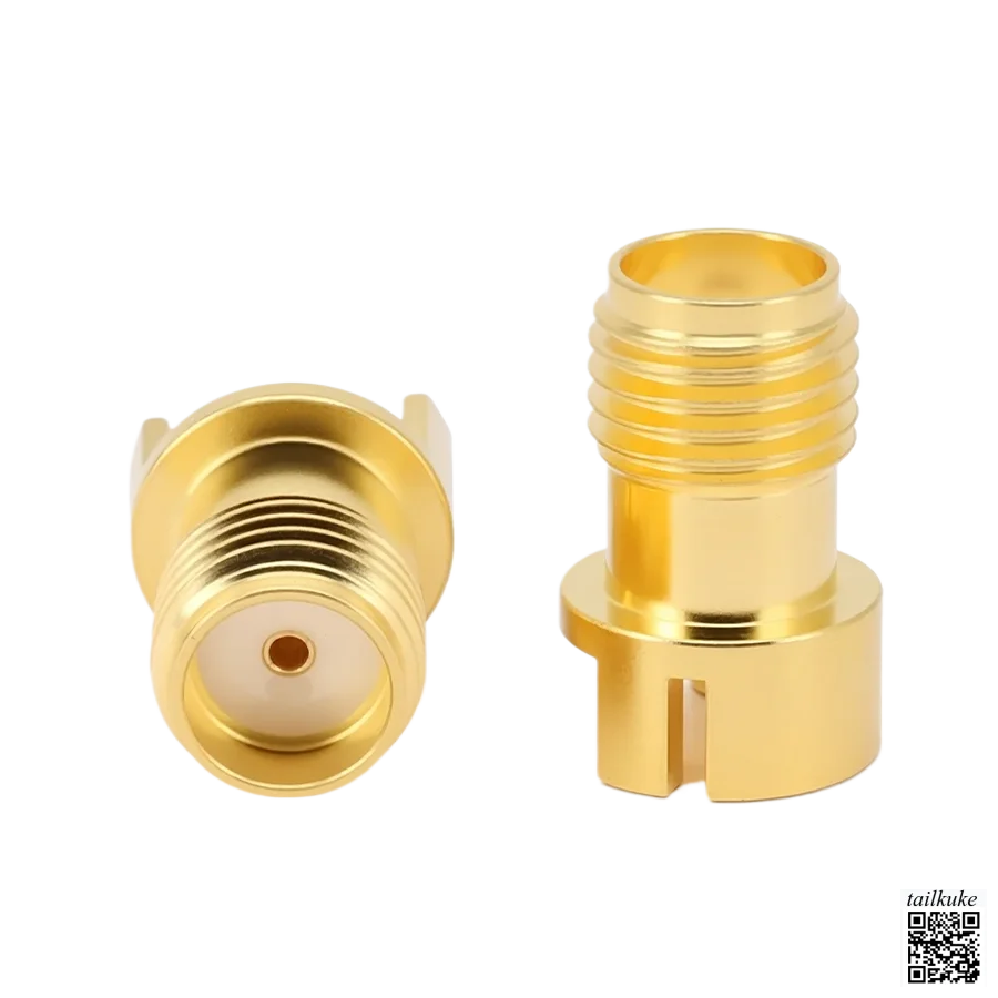 SMA Female PCB Edge Clamp Connector for Board Thickness 0.77-1.68mm DC-18GHz