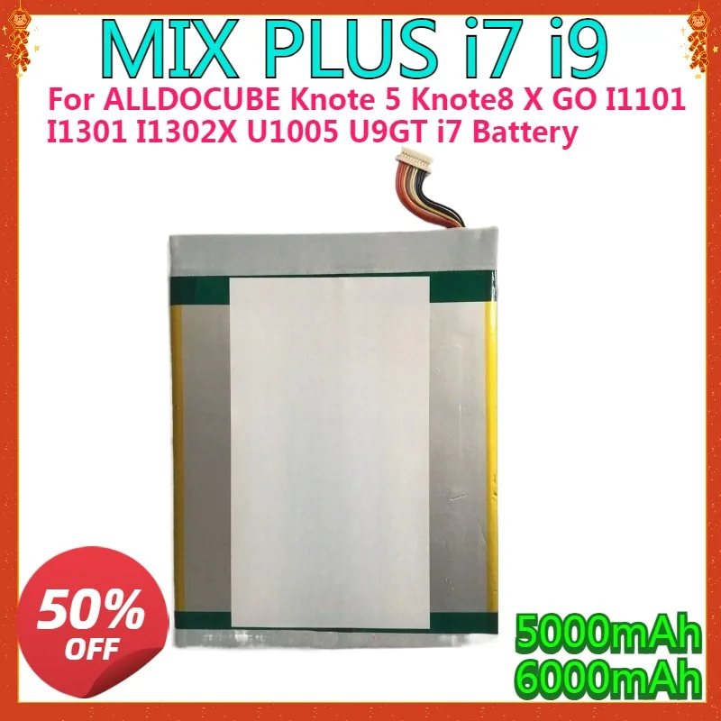 For ALLDOCUBE Knote 5 Knote8 X GO I1101 I1301 I1302X U1005 U9GT i7 Battery Handwritten Standard MIX PLUS POWER M3 Tablet Battery