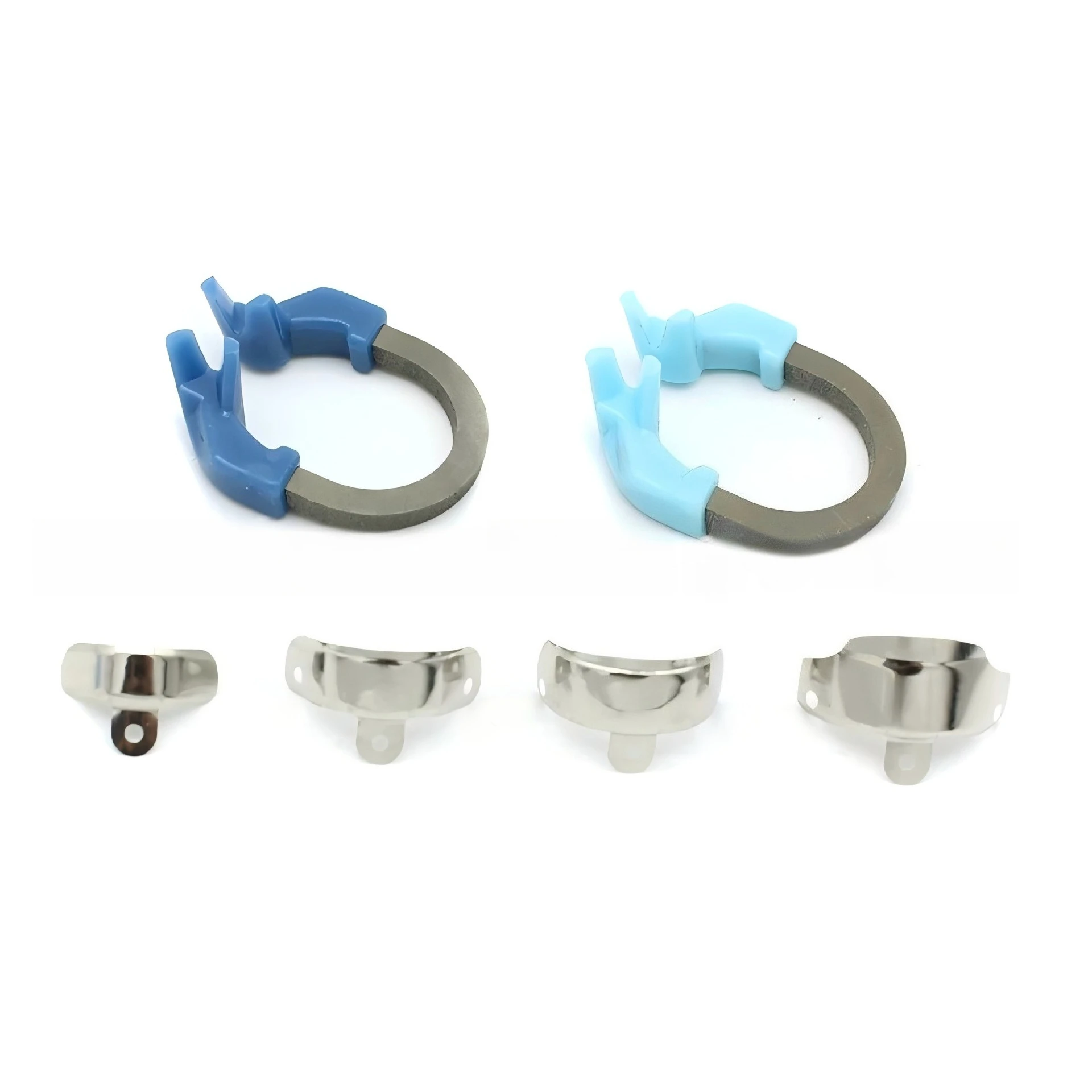 1 Set Dental Matrix Bands Metal Matrices Clamp Ring Sectional Contoured Matrix System Nickel Titanium Clamping Ring Dentist Tool view 2