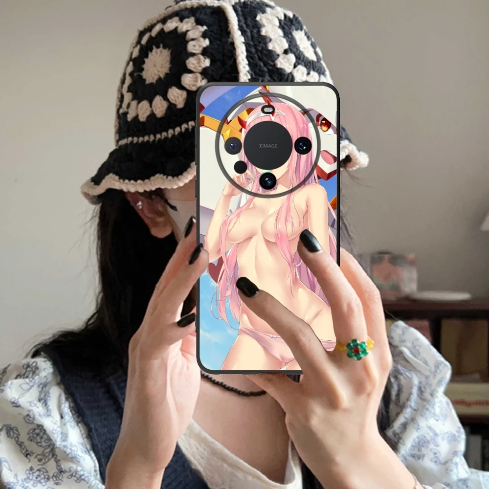 FranXX 002 Painting Mobile Cell Phone Case for Huawei Mate 60 50 40 30 20 10 Pro Plus Lite E 5G Black Soft Phone Cover Shell