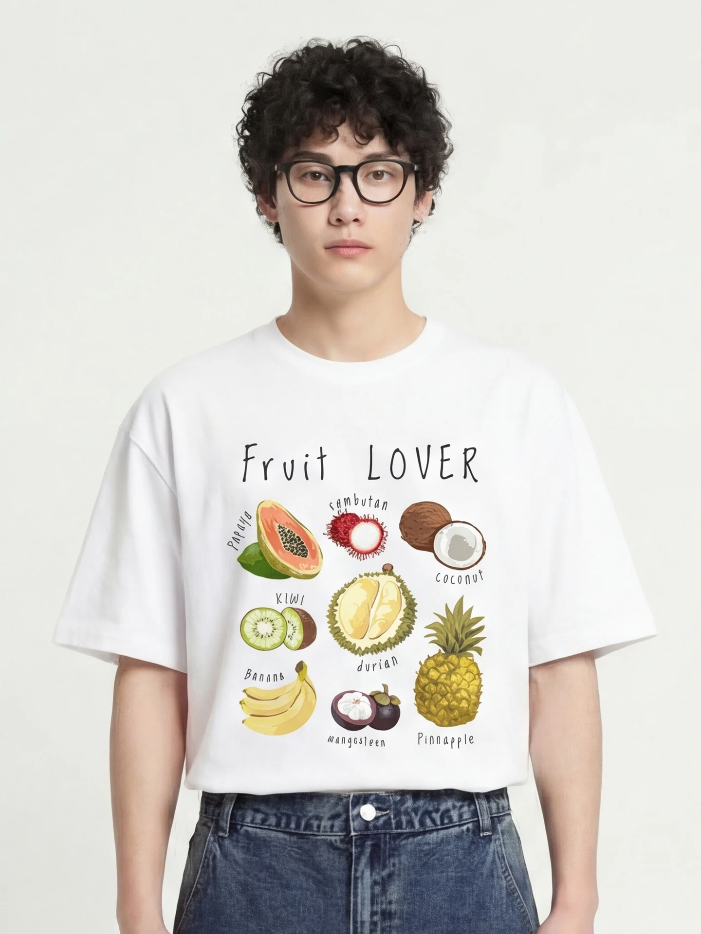 火星から来たトロピカルフルーツプリントルーズtシャツ半袖夏用ユニセックス服快適で通気性のある日焼け止めネックゲイター