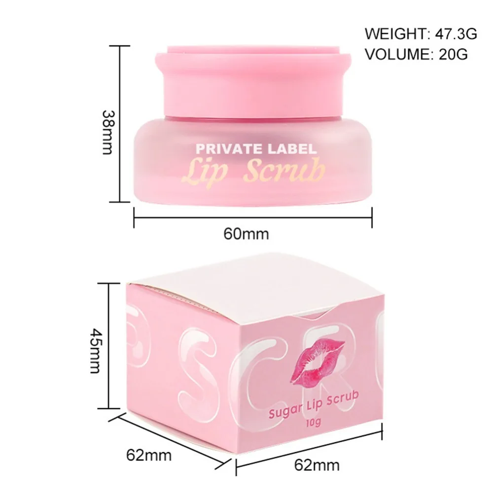딸기 립 스크럽 부드럽게 각질 제거 보습 비건 메이크업 도매 개인 상표 맞춤 로고 보습 립밤