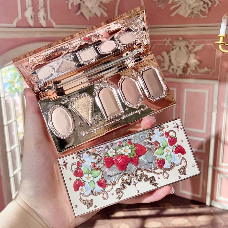 Flower Knows Swan Ballet Series Strawberry Rococo Moonlight Mermaid Eyeshadow Palette Long-lasting Waterproof Eye Makeup Product