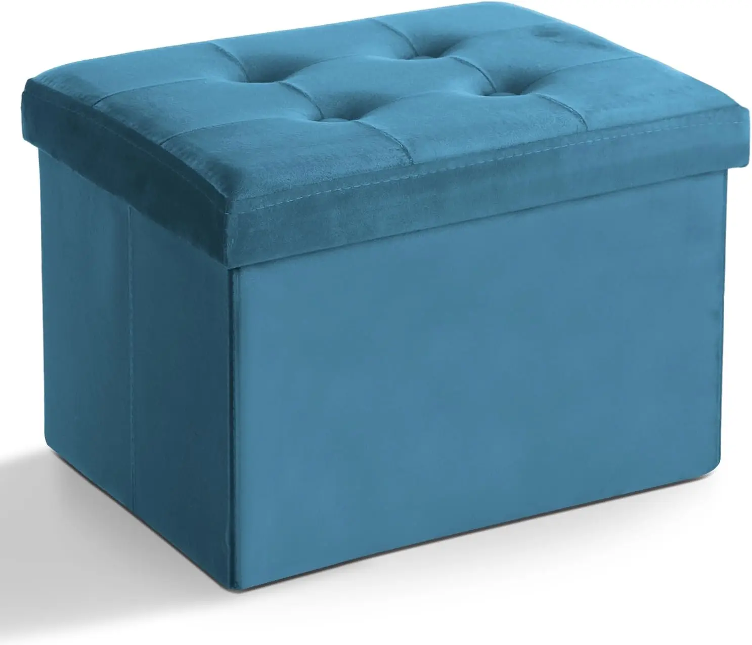 

Storage Ottoman Folding Foot Stool Velvet Foot Rest With Padded Modern Ottoman With Storage For Living Room Puppy Step Stool