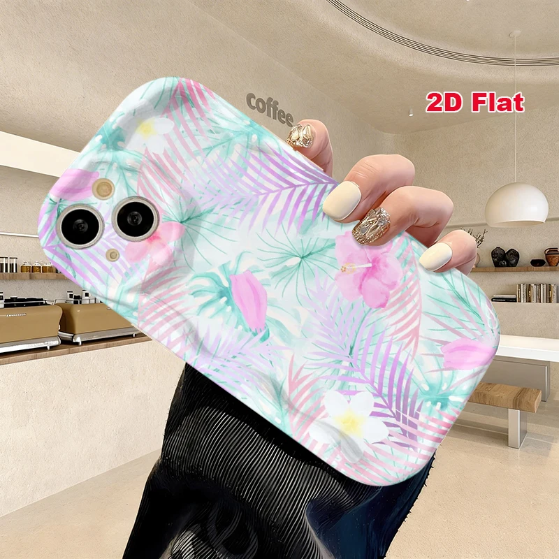 2D Flat Soft Silicone Phone Case For iPhone 17 Pro Max 16 18 Pro 13 11 15 14 Plus 12 17 16E 17Promax Shockproof Transparent Funda Cover