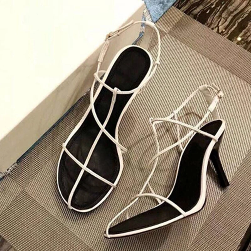 Hollow High Heels Sandals Women Open Toe Narrow Band Gladiator Women Shoes Summer Fashion Ladies Shoes sandalias mujer verano