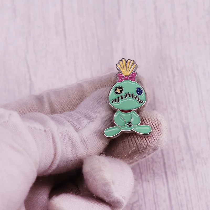 Disney Brooch Lilo & Stitch Cute Scrump Metal Badge Fashion Lapel Pin Bag Decoration Jewellery Gifts for Boys Girls Kids Friends