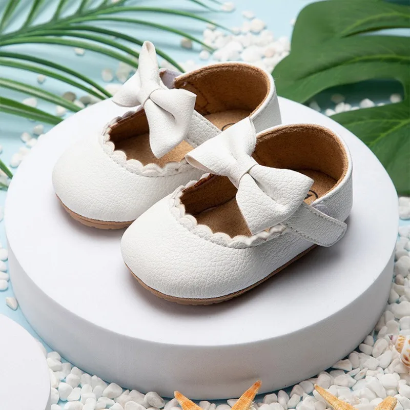 Baby Mary Jane Prinzessin Schuhe mit Bogen Gummi boden 0-1 Jahre alte Turnschuhe geeignet für Party Tanz schuhe