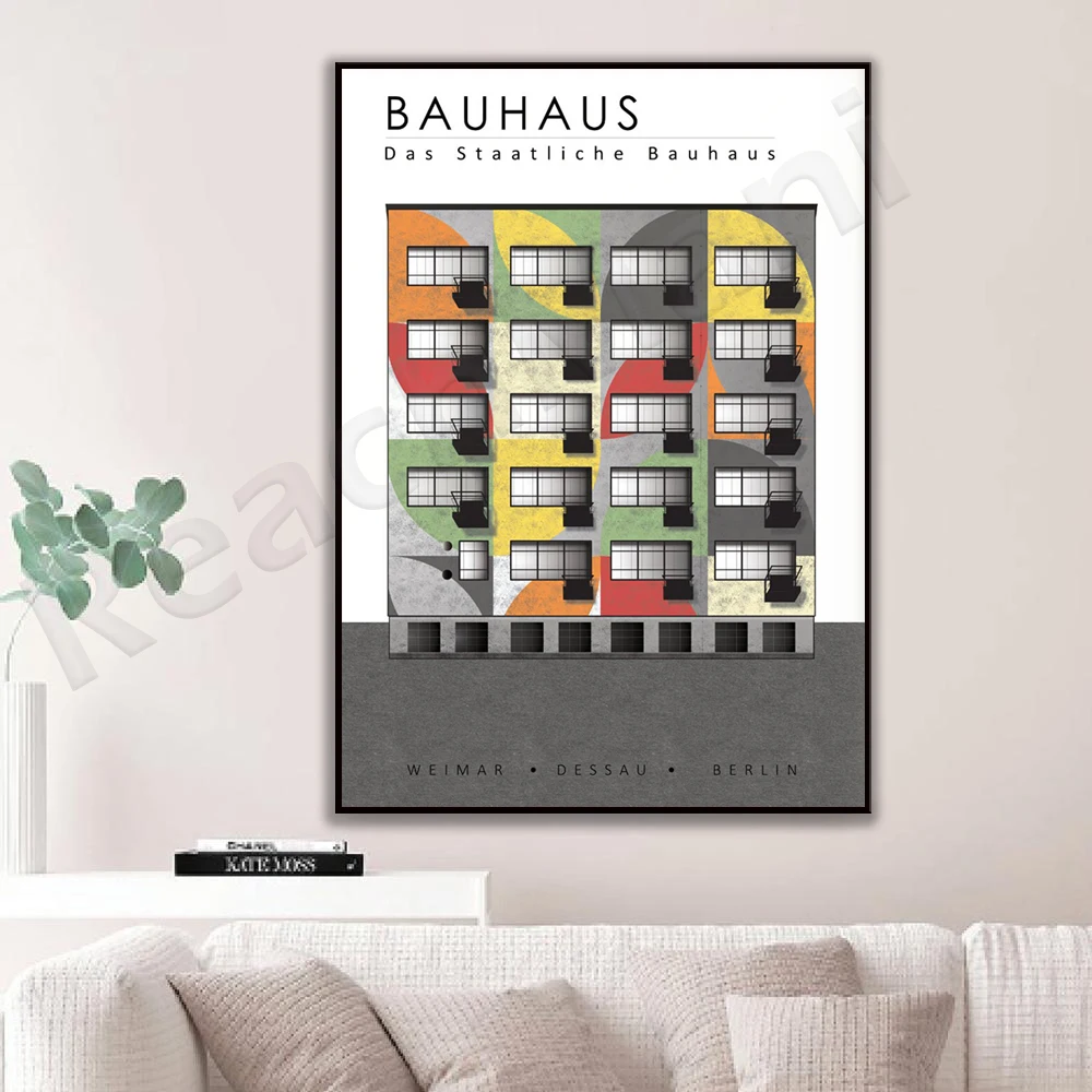 

Bauhaus Art Exhibition Poster, Bauhaus Architecture Poster, Architectural Sketches, Bauhaus Exhibition Prints Canvas Print