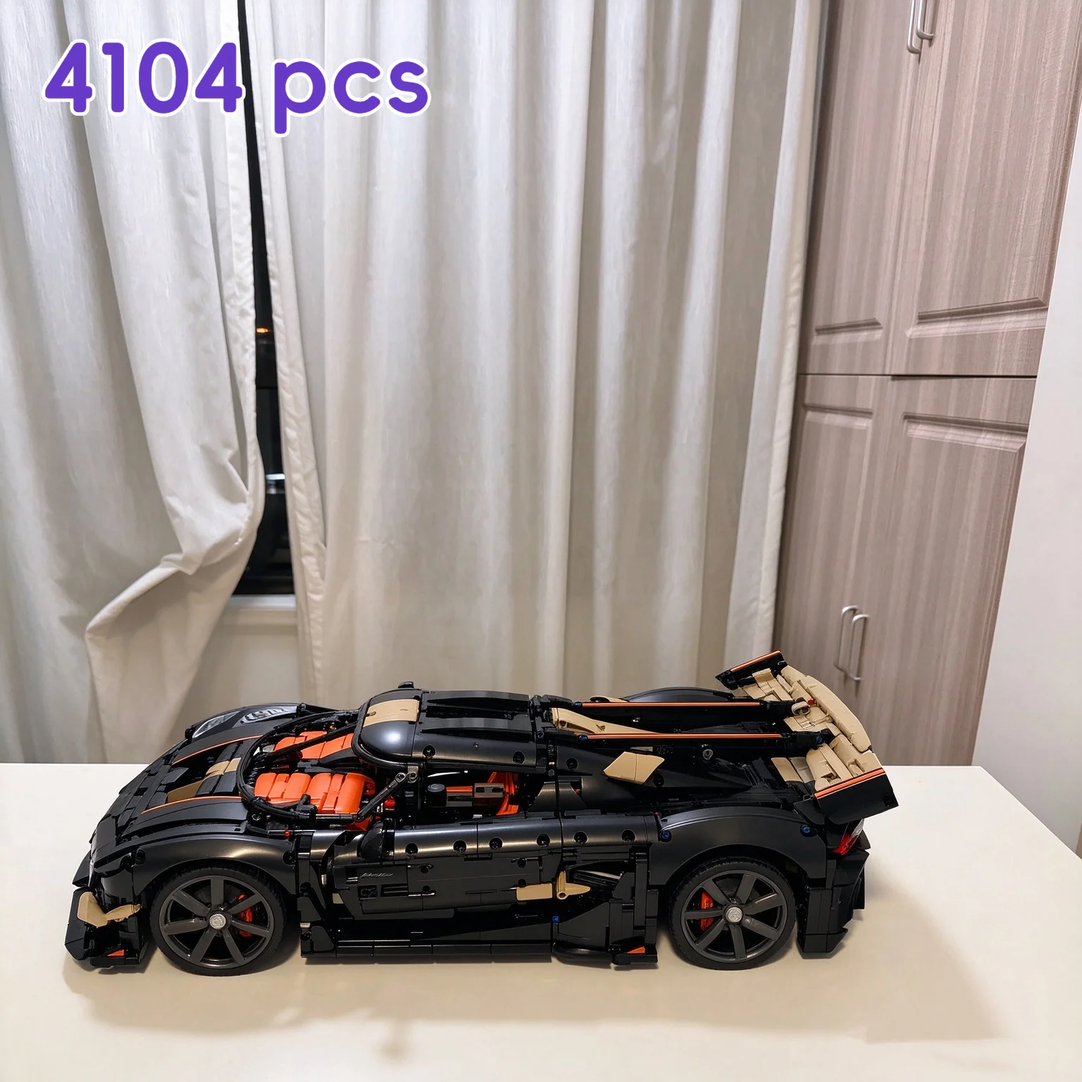 2026 New Popular Dynamic Racing Coupe Assembly Building Blocks, 4104pcs Precision Components Adult Tabletop Decor