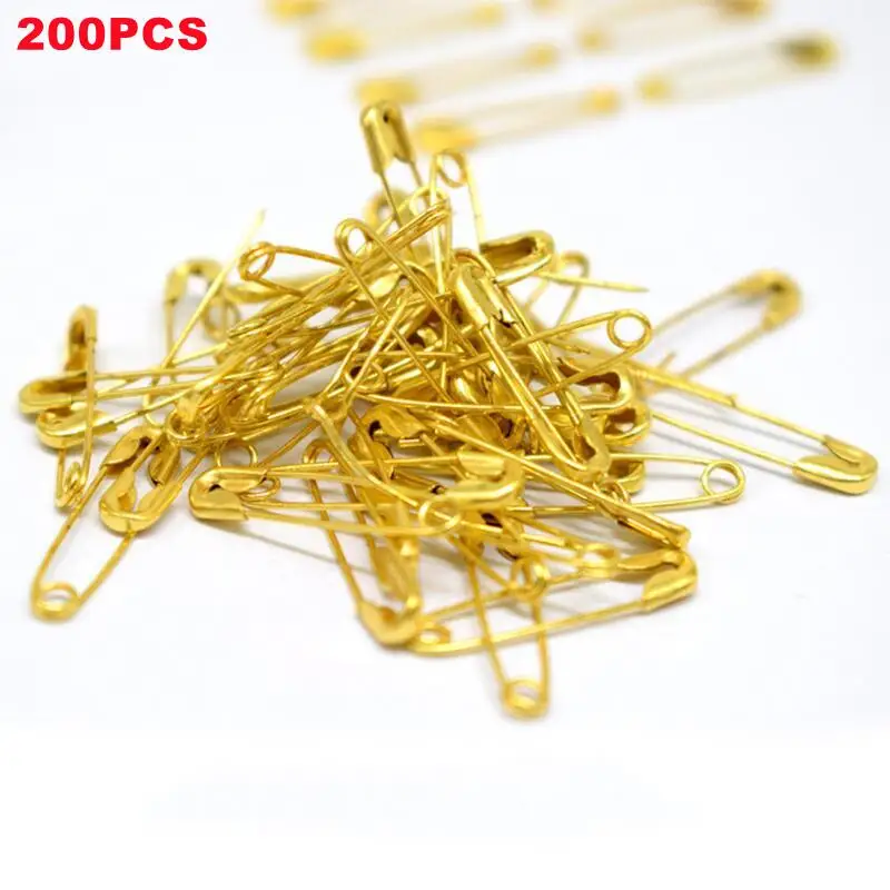 100/200Pcs/Lot 22mm Colorful Small Safety Pins DIY Mini Buckle Pin Needlework Sewing Tools Steel Safety Pin Brooch Accessory