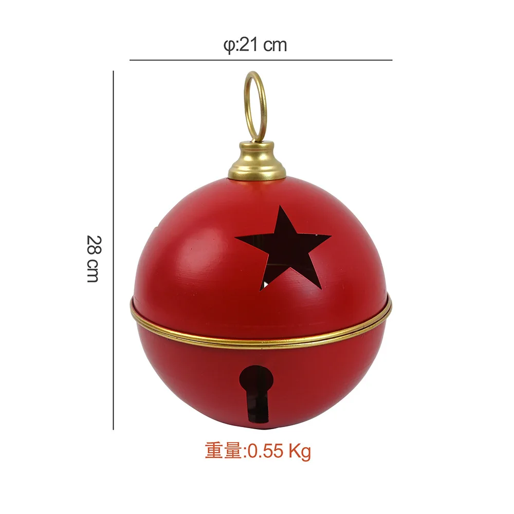 Christmas decorations Christmas Eve scene arrangement Christmas tree props pendant big bell pendant door hanging