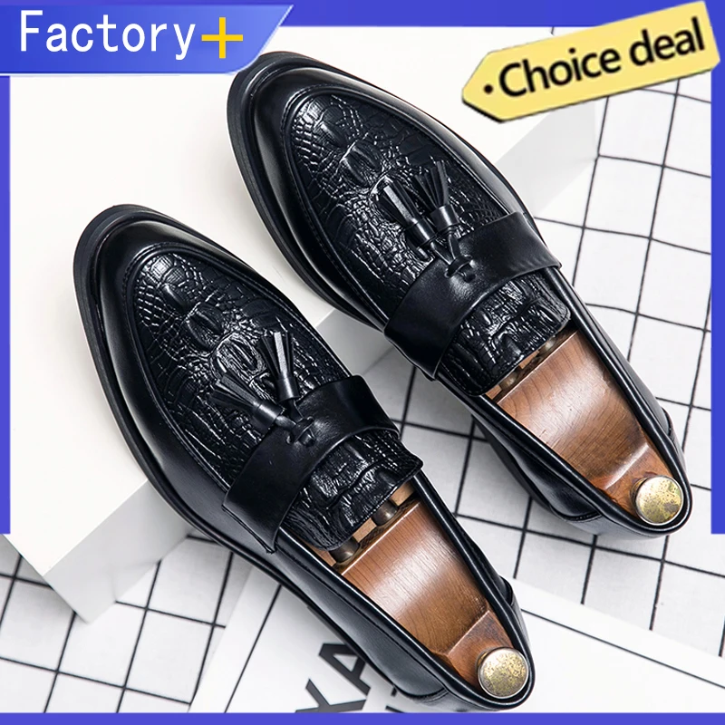 

Formal Tassel Leather Shoes For Men Casual Business Men's Dress Shoes Loafer Party Wedding Social Office Leather Shoes