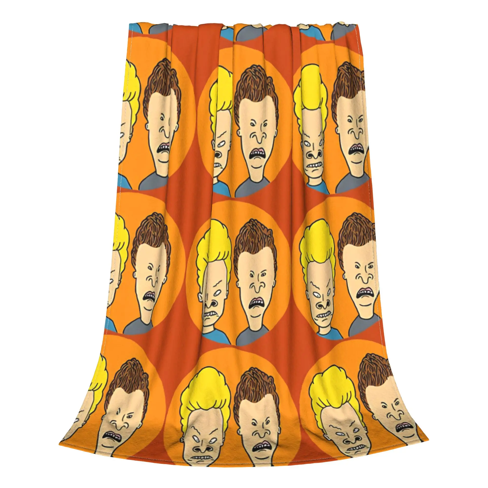 1PC Vintage Animation Beavis and Butt Head Home Room Decorations Winter Blankets For Adults Bedding Home Interior Sofa Knee
