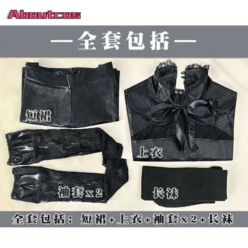 Aboutcos game robdess Ahri cosplay costume lol kDa cosplay woman Ahri cosplay costume sexy top skirt socks Halloween costume set