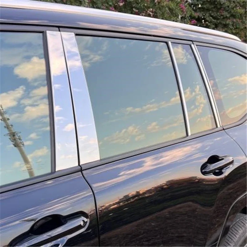 

WELKINRY For Toyota Land Cruiser J300 2022-2025 Stainless Steel Car Body Door Window Central Middle B C Column Pillar Post Trim
