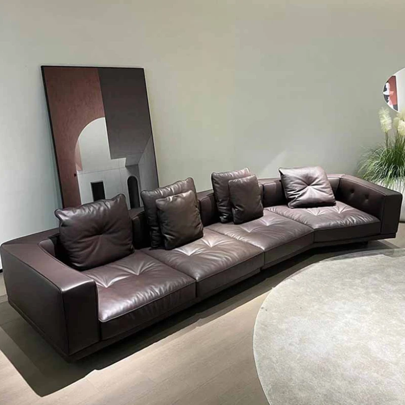 Lounge Sectional Modern Sofas Double Black Sleeping Relaxing Living Room Sofa Lazy Loveseat Wood Divani Da Soggiorno Furniture image 5