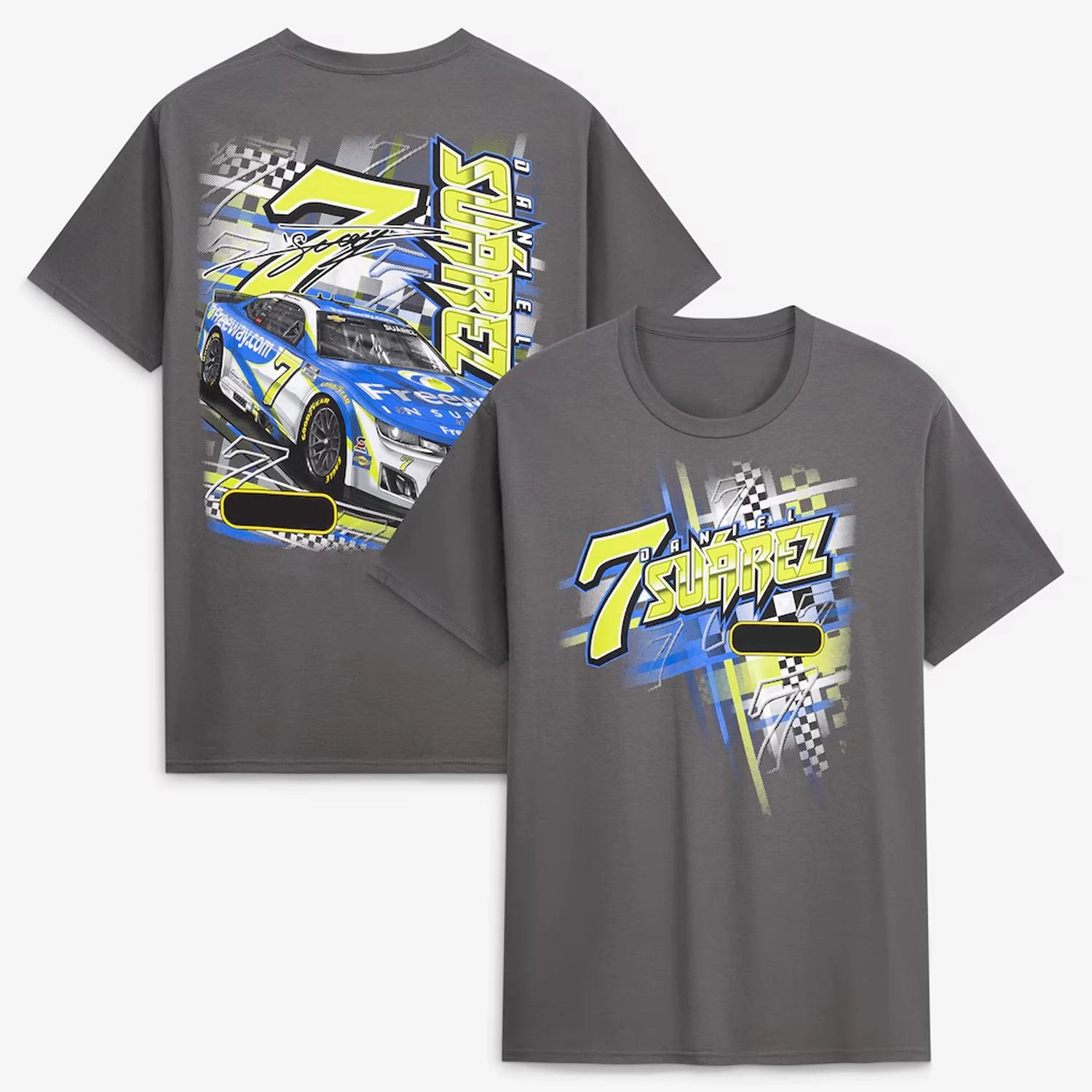 

Daniel Suarez 7 T-Shirt Mens Rider Graphic Motorsports Casual Short Sleeve Motorcycle Tee Tops For Moto Fans Enthusiasts
