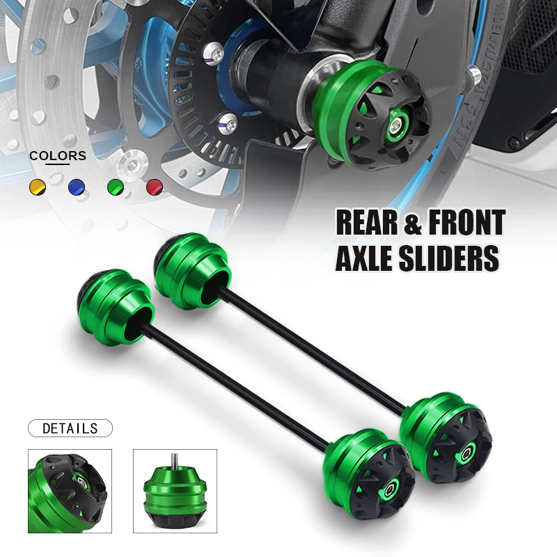 

Для Z900 Z900RS Z900SE Z650 2017-2023 Мотоцикл CNC Передняя Задняя ось вилка колесо столкновение Слайдеры протектор Pad z900 z650