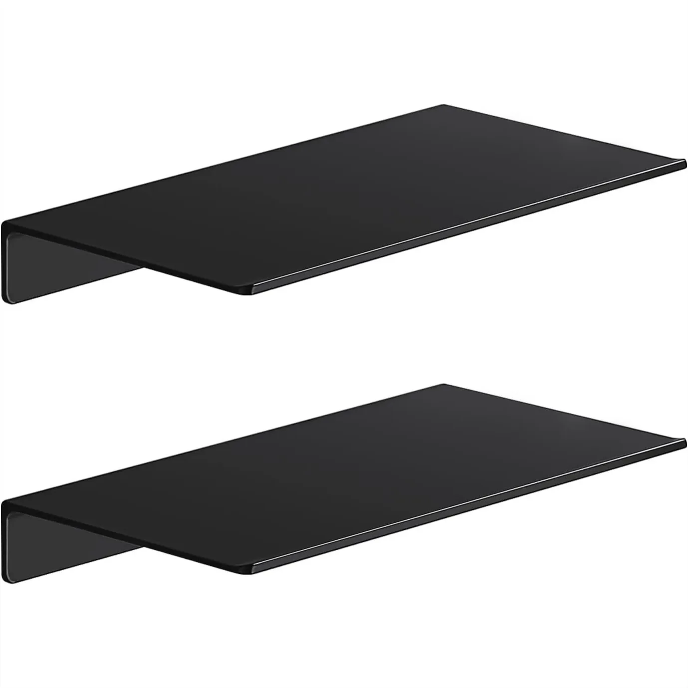 

Small Floating Shelves for Wall Storage, Mini Metal Display Shelves for Collectibles, Heavy-Duty Black Shelves 8"