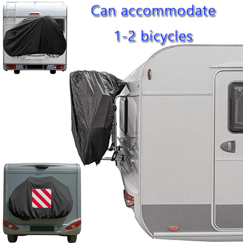 Universal Caravan Rear Mount Bicycle Cover 210D Oxford Waterproof Dustproof For Motorhome Caravan Camper Van Rear Mount Covers