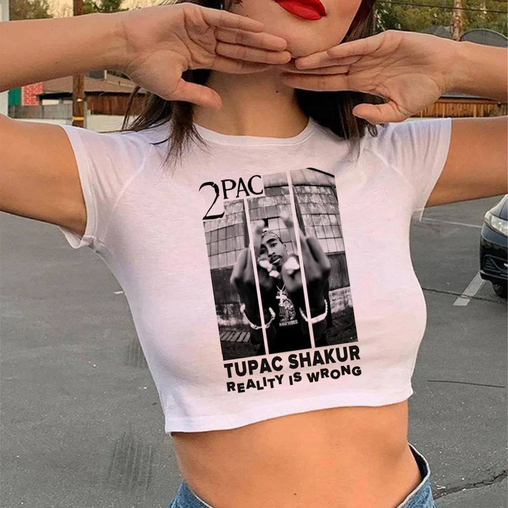 Tupac t-shirts women graphic top female designer harajuku y2k clothes