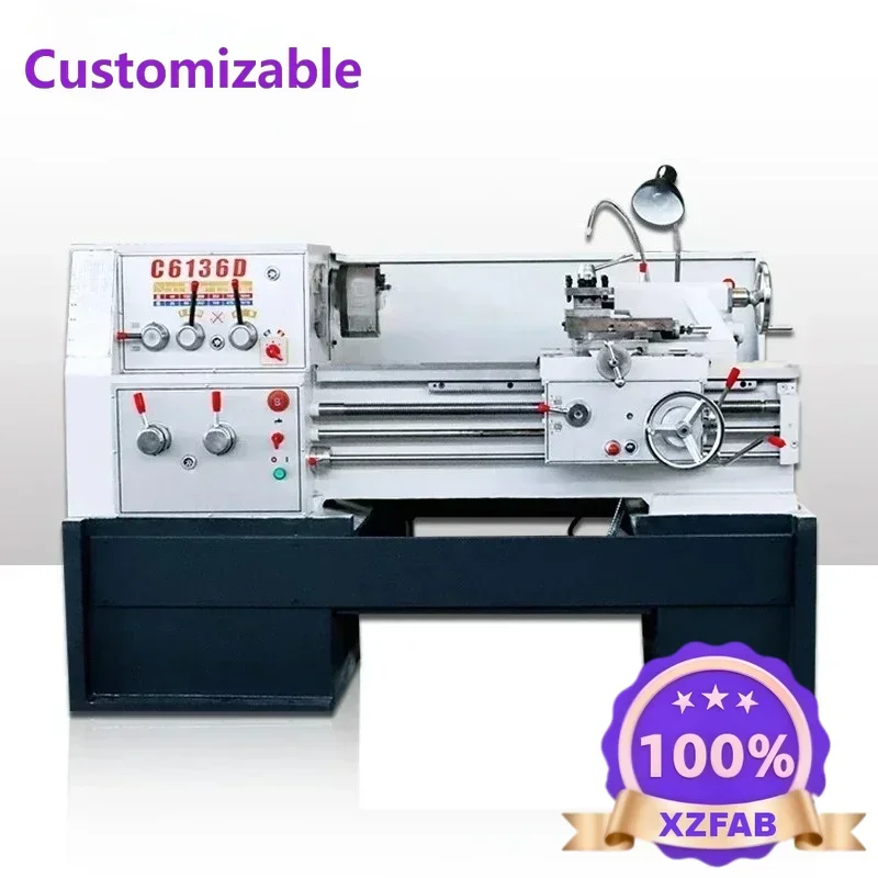 Factory Direct 2026 Manual Small Bench Lathe Machine Universal Engine Turning C6136
