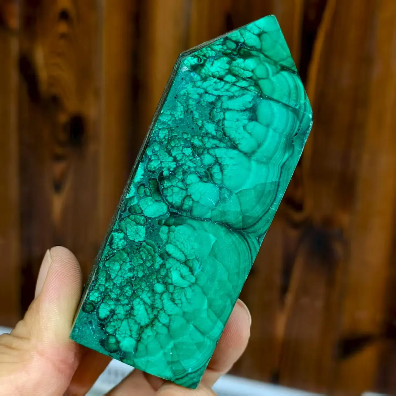 Natural Green Malachite Obelisk, Quartz Crystal Green Malachite Polished Magic Wand, Mineral, Reiki, Healing