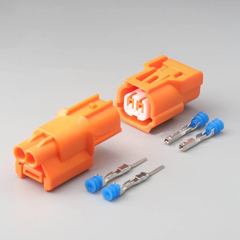 

1/5/20Sets Kit 2 Way Male Female Orange Waterproof Connector Pressure Sensor Turn Signal Plug With Terminals 6188-0590 6189-0891