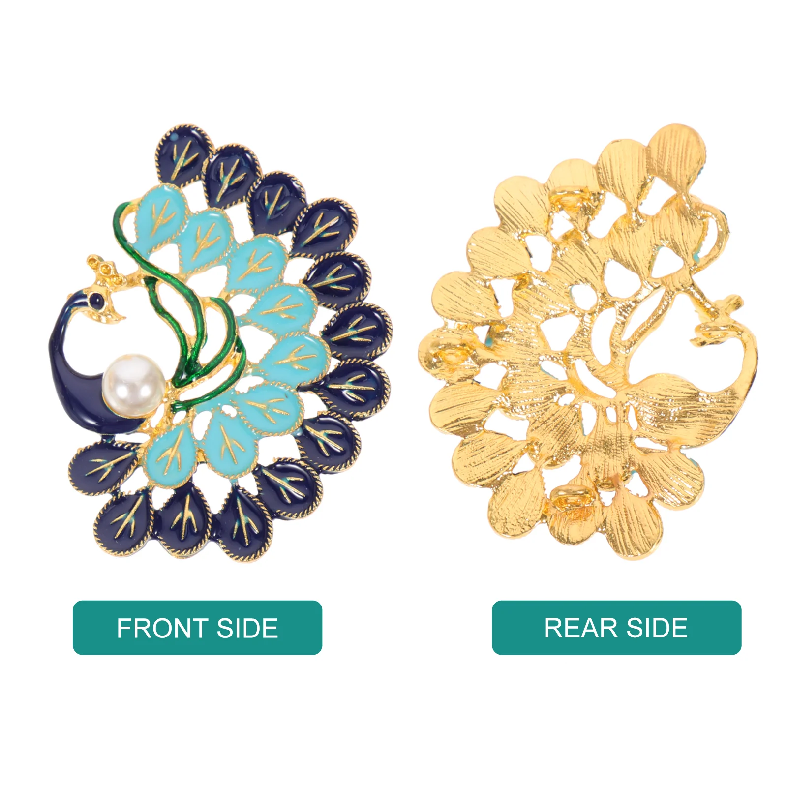 10 Pcs Peacock Enamel Pendant of The Lid Jewelry Charms Shaped Brooch Making Necklace Alloy for DIY