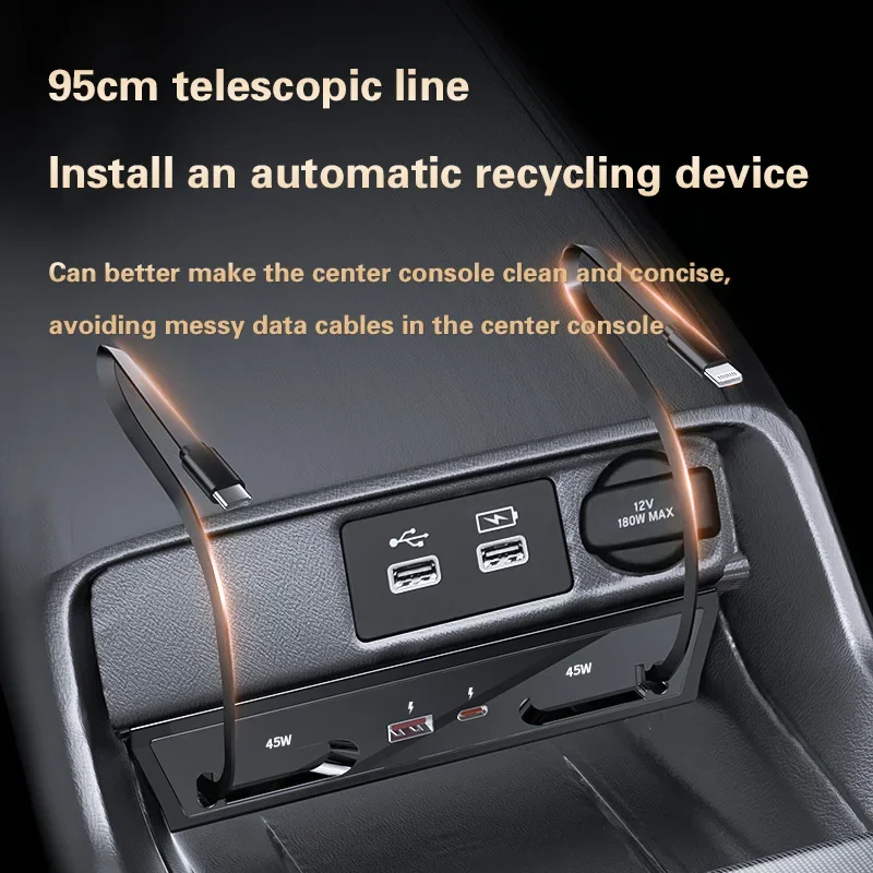 2022-2025 For Honda Civic Integra Car Fast Charger 130W Docking Station Cigarette Lighter Splitter USB Converter
