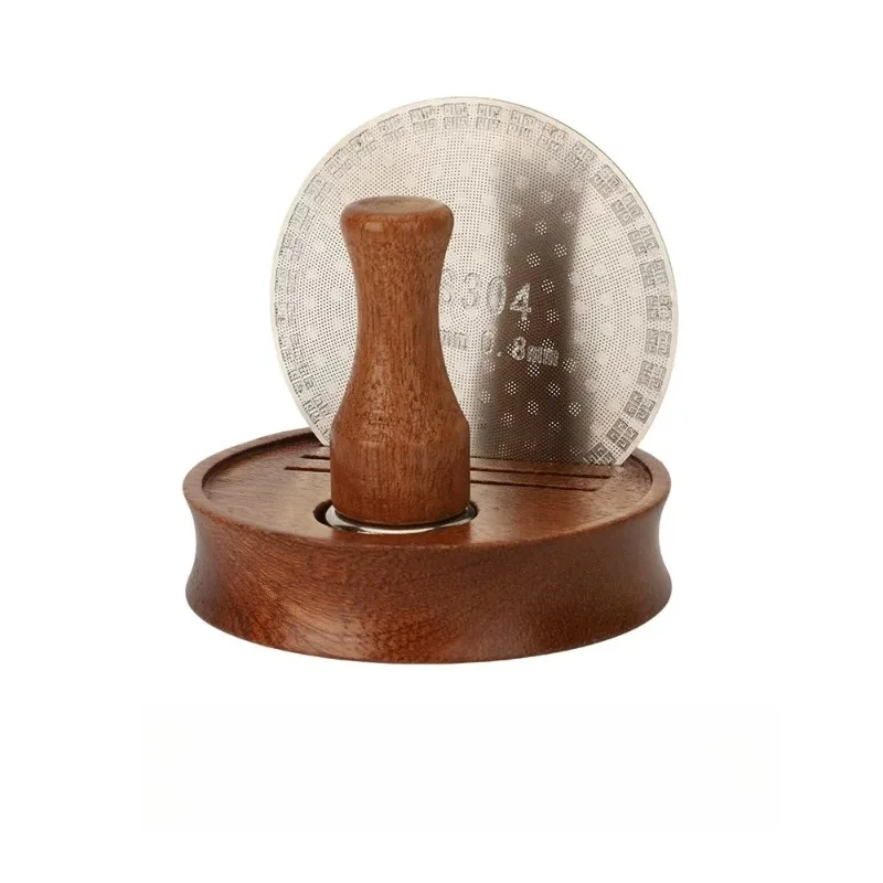 Solid wood water distribution net storage base Italian coffee handle Mocha pot Secondary water distribution net storage base set
