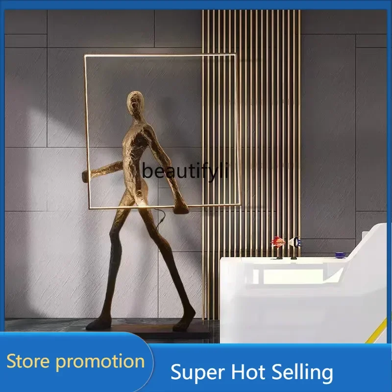 

AY55 Гуманоидная статуя от пола до потолка, большой орнамент, выставочный зал, офис продаж, художественный орнамент, торшер для гостиной