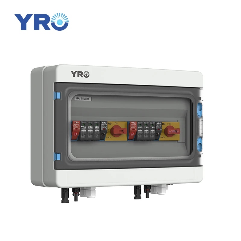 YRO PV Array Combiner Box 2 Strings DC 1000V 2 in 2 Out IP66 Protection Solar Panel PV Combiner Box Waterproof