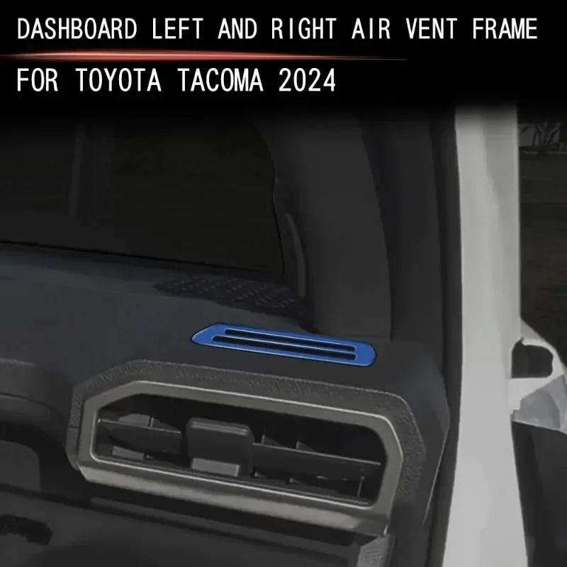 

For 2024-2025 Toyota TACOMA ABS Carbon Fiber Car Dashboard AC Vent Socket Frame Cover Trim Stickers Interior Car Accessories