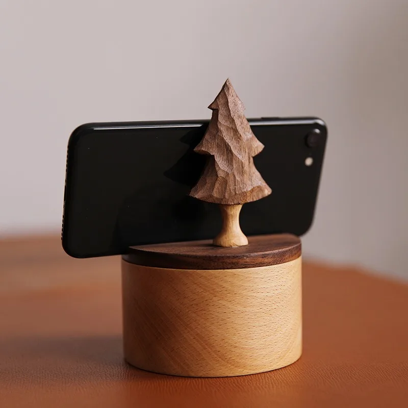 

phone holder Creative tree-shaped universal mobile phone holder Multifunctional pendulum earphone charger Storage tank