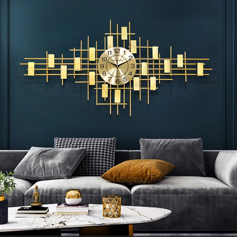 Creative 20 Inch Wall Clocks Living Room Wall Decoration  Modern light luxury Wall pendant mute clock