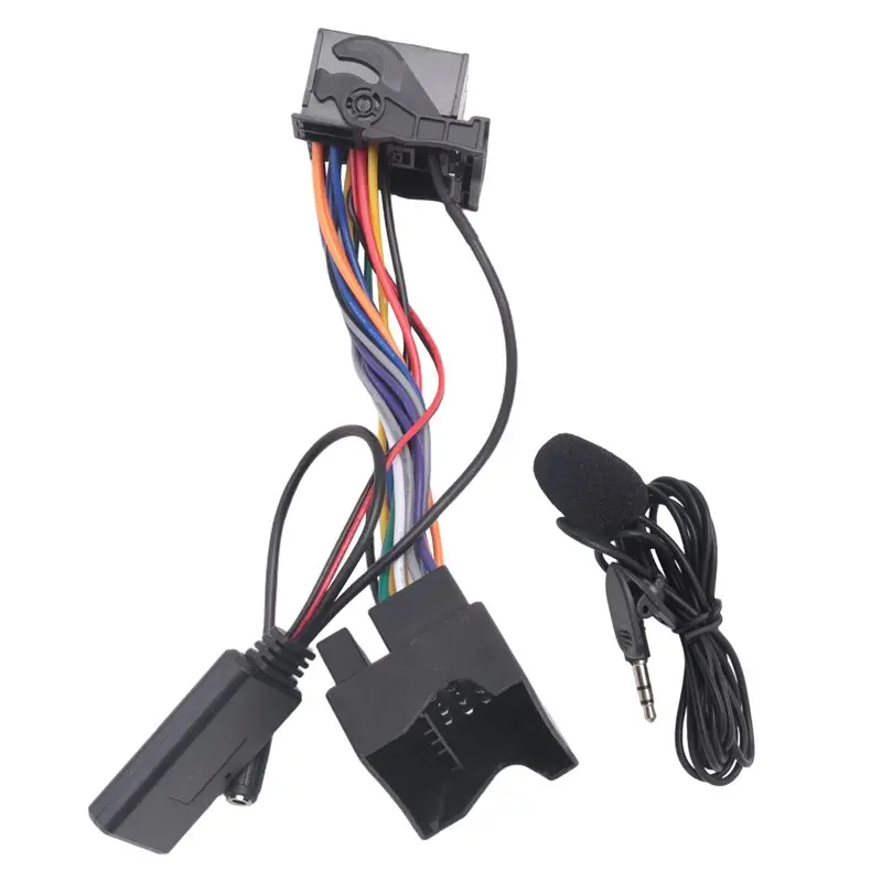 ABQB-Audio AUX Cable Adapter Bluetooth 5.0 + External Microphone For Opel CD30 CDC40 CD70 DVD90 For Opel