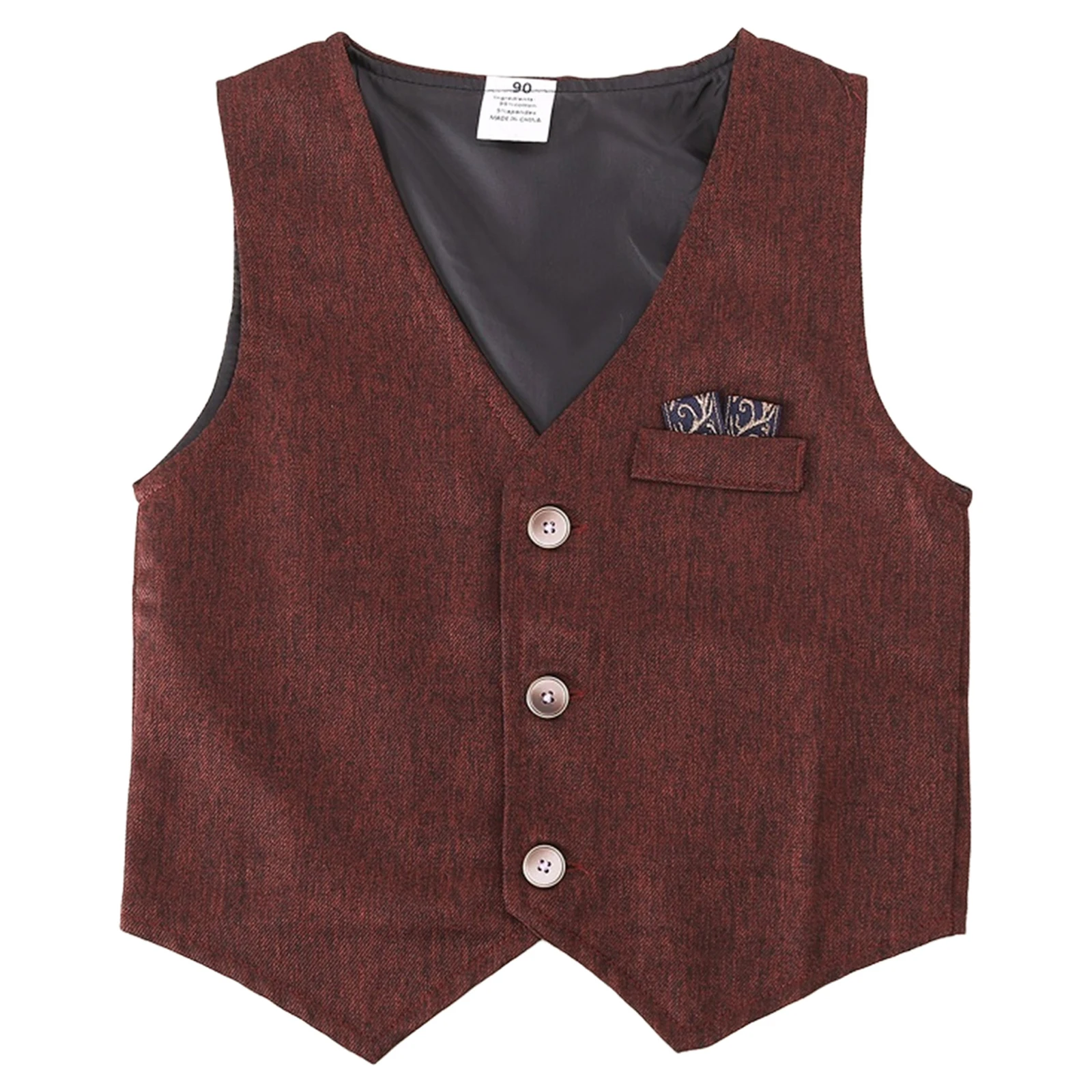 Bambini Ragazzi Uniformi scolastiche Abito da gentiluomo Camicia Gilet Pantaloni Set di vestiti per la festa di compleanno Abiti da battesimo Abiti da ragazzo